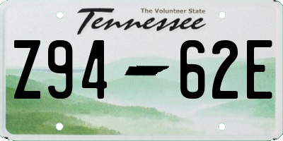 TN license plate Z9462E