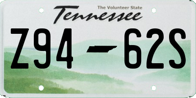 TN license plate Z9462S