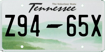 TN license plate Z9465X