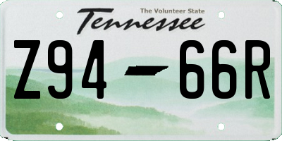TN license plate Z9466R