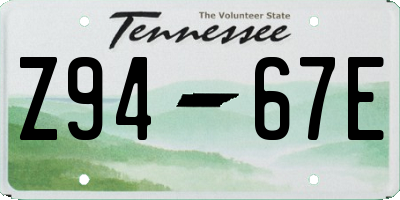 TN license plate Z9467E