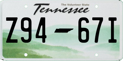TN license plate Z9467I