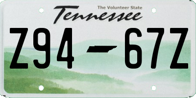 TN license plate Z9467Z