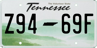 TN license plate Z9469F