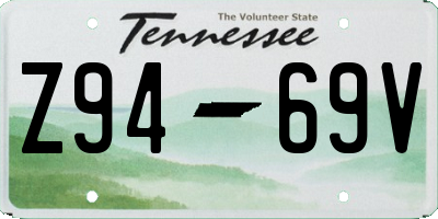 TN license plate Z9469V