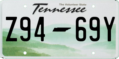 TN license plate Z9469Y
