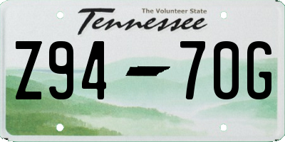 TN license plate Z9470G