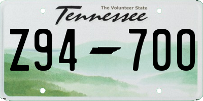 TN license plate Z9470O