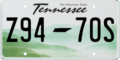 TN license plate Z9470S