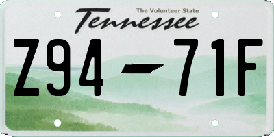 TN license plate Z9471F