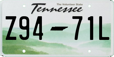 TN license plate Z9471L