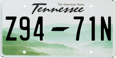TN license plate Z9471N
