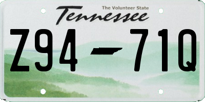 TN license plate Z9471Q