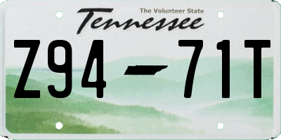 TN license plate Z9471T