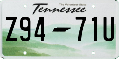 TN license plate Z9471U