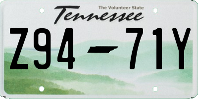TN license plate Z9471Y