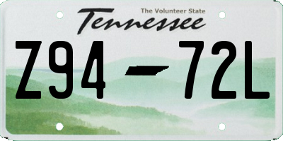 TN license plate Z9472L