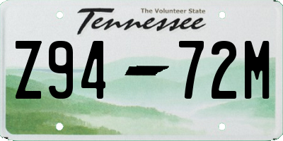 TN license plate Z9472M