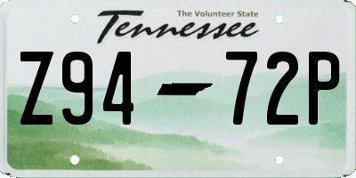 TN license plate Z9472P