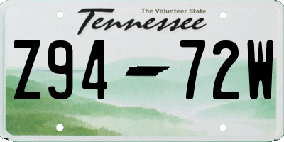 TN license plate Z9472W