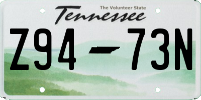 TN license plate Z9473N