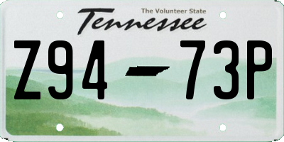 TN license plate Z9473P