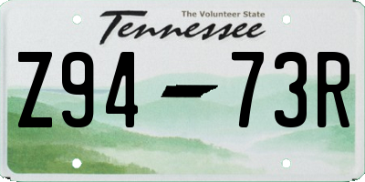 TN license plate Z9473R