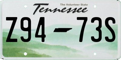 TN license plate Z9473S