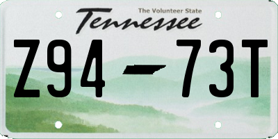 TN license plate Z9473T