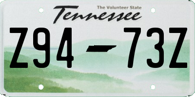 TN license plate Z9473Z