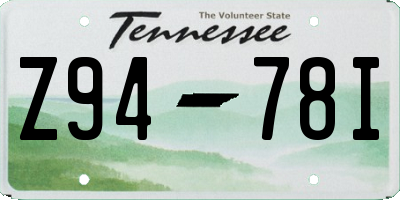 TN license plate Z9478I