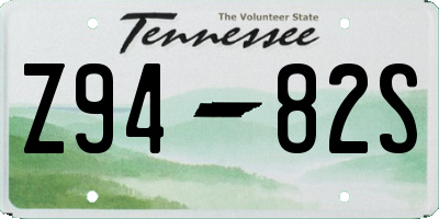 TN license plate Z9482S