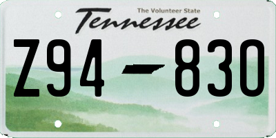 TN license plate Z9483O