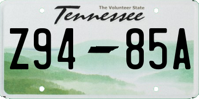 TN license plate Z9485A