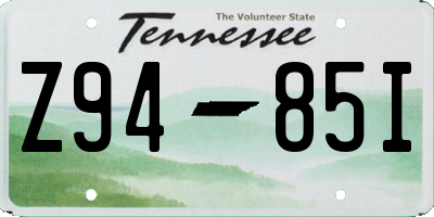 TN license plate Z9485I