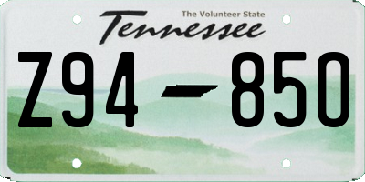 TN license plate Z9485O