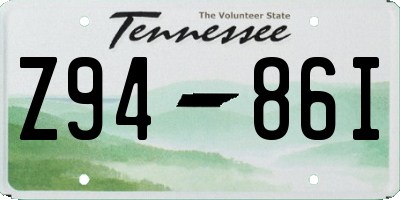 TN license plate Z9486I