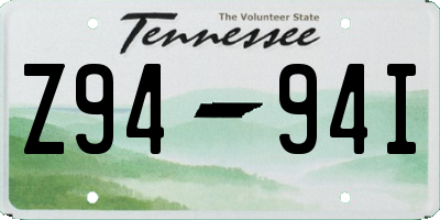 TN license plate Z9494I