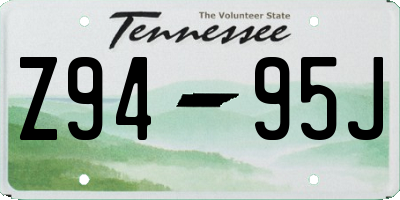 TN license plate Z9495J