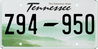 TN license plate Z9495O