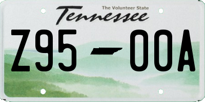 TN license plate Z9500A
