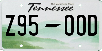 TN license plate Z9500D