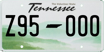 TN license plate Z9500O