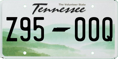 TN license plate Z9500Q