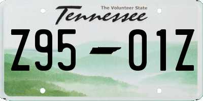 TN license plate Z9501Z