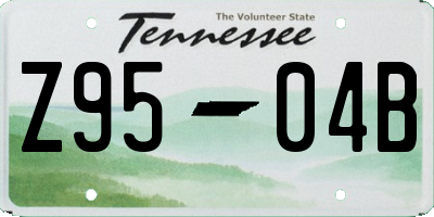 TN license plate Z9504B