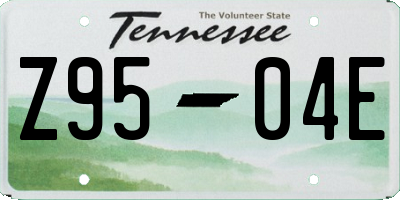 TN license plate Z9504E