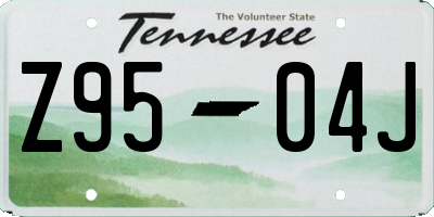 TN license plate Z9504J