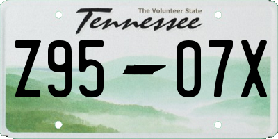 TN license plate Z9507X