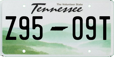 TN license plate Z9509T